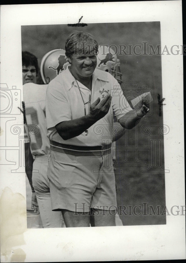 1981 Press Photo Monte Clark coach Detroit Lions - RRW73823 - Historic Images