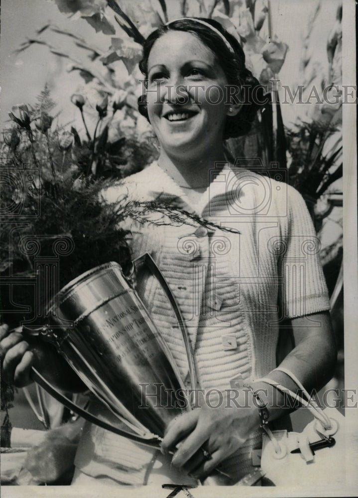 1937 Press Photo Senorita Anita Lizana Tennis National - RRW73845 - Historic Images