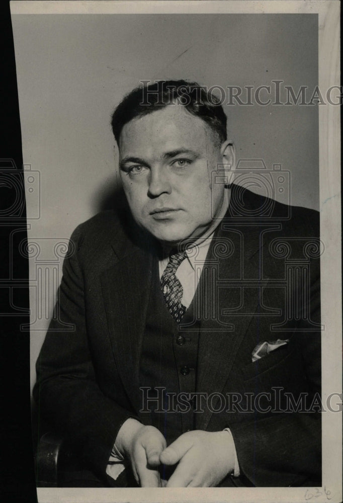 1934 Press Photo Chas Snyder Detroit Detective Berry - RRW74045 - Historic Images