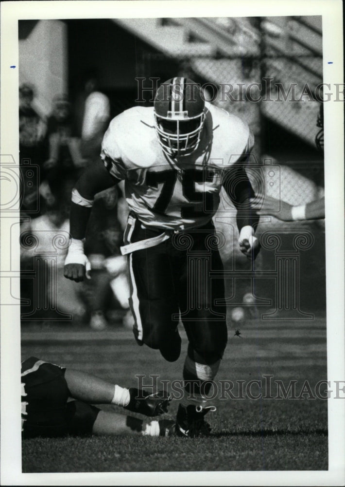 1991 Press Photo Drew Riley Offensive Guard Northern - RRW74265 - Historic Images