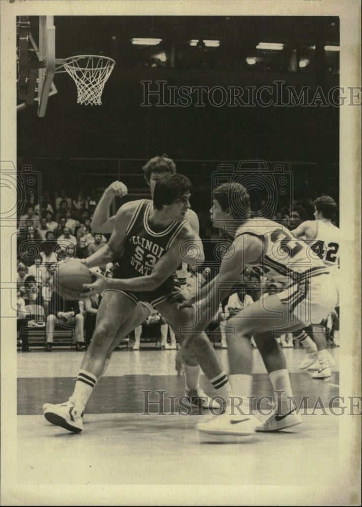 1982 Press Photo Rick Lamb Illinois state Team Aditorim - RRW74421 - Historic Images