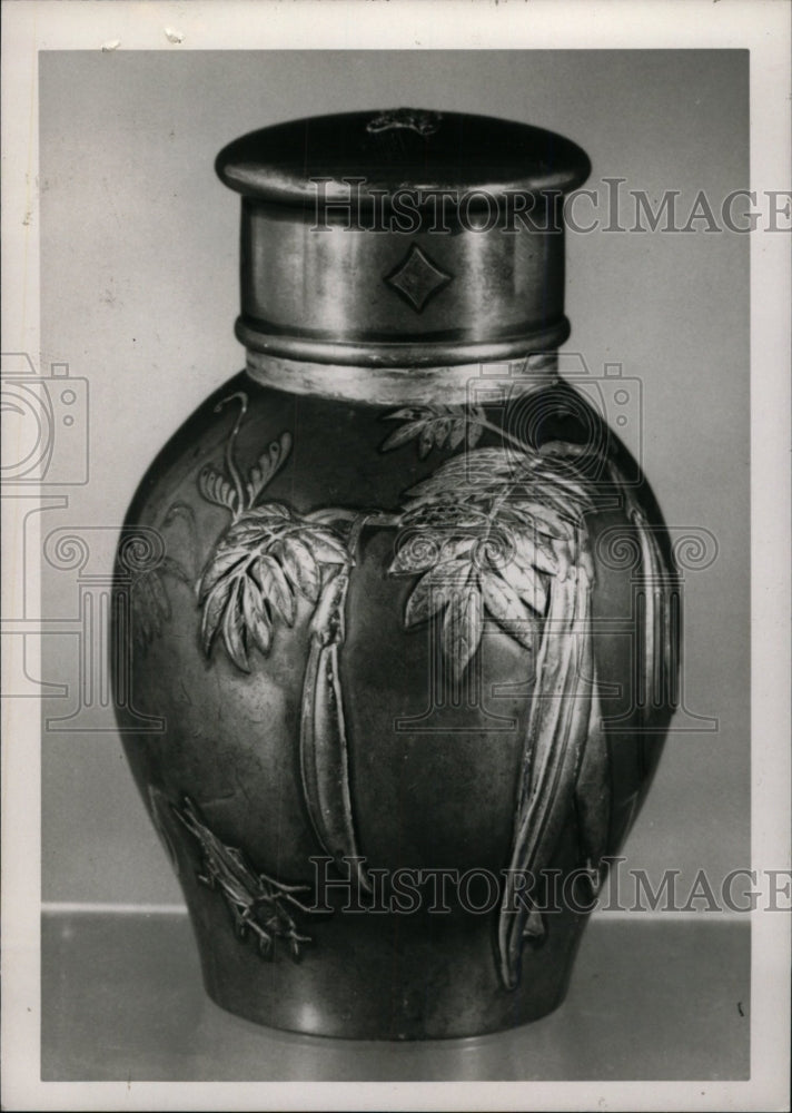 1994 Press Photo Tiffany silver Copper Tea Caddy Cost - RRW74555 - Historic Images