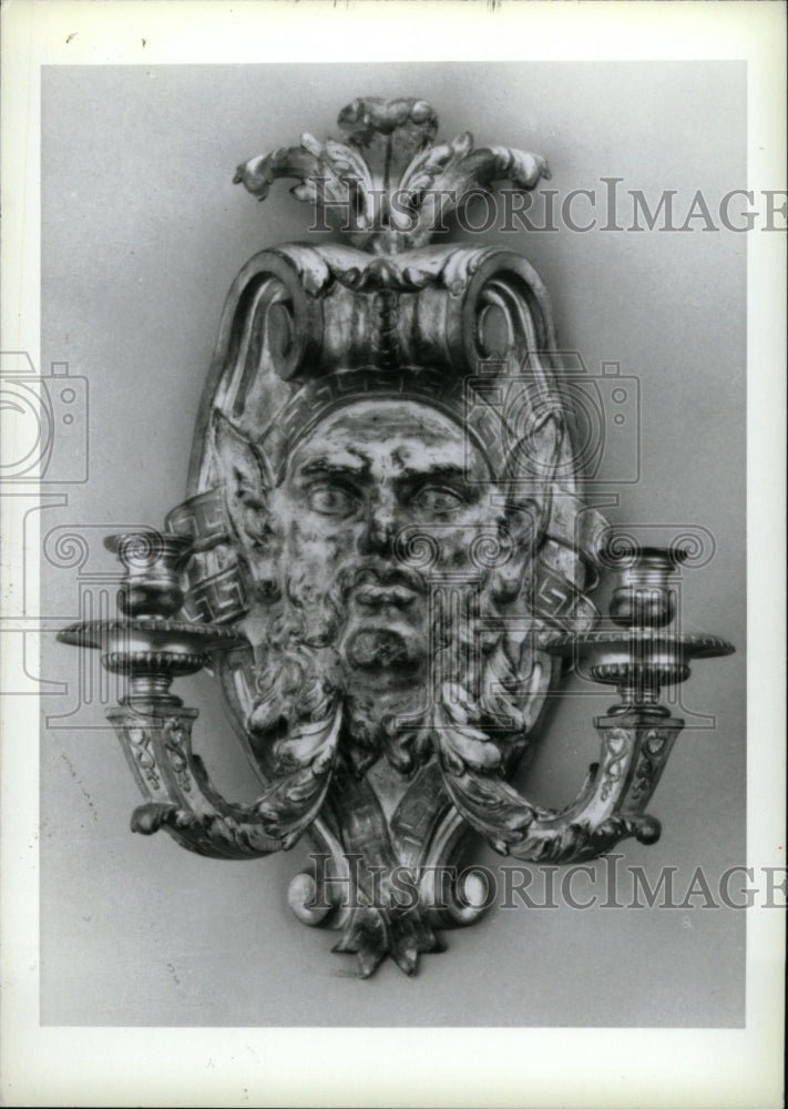 1991 Press Photo French Regency glided lead sconce 18 - RRW74567 - Historic Images