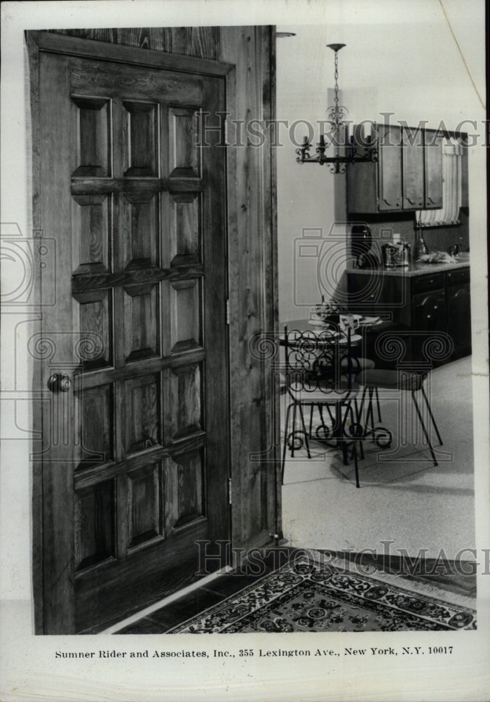 1967 Press Photo Tudor style panle door Stock homes - RRW74745 - Historic Images