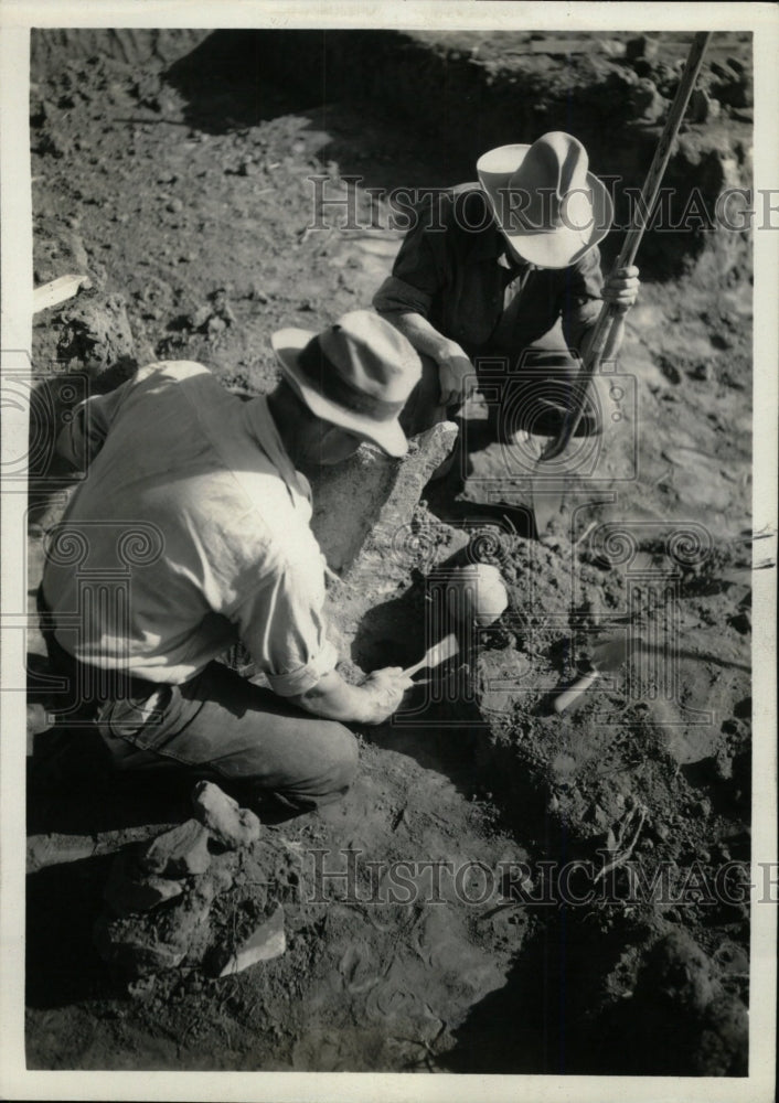 Press Photo Redware ancient archaeological hpuse pole - RRW74757 - Historic Images