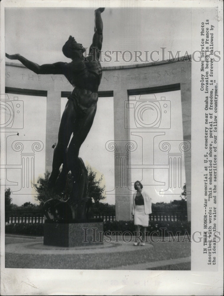 1966 Press Photo Omaha Invasion Beach Frnace Cemetery - RRW75207 - Historic Images