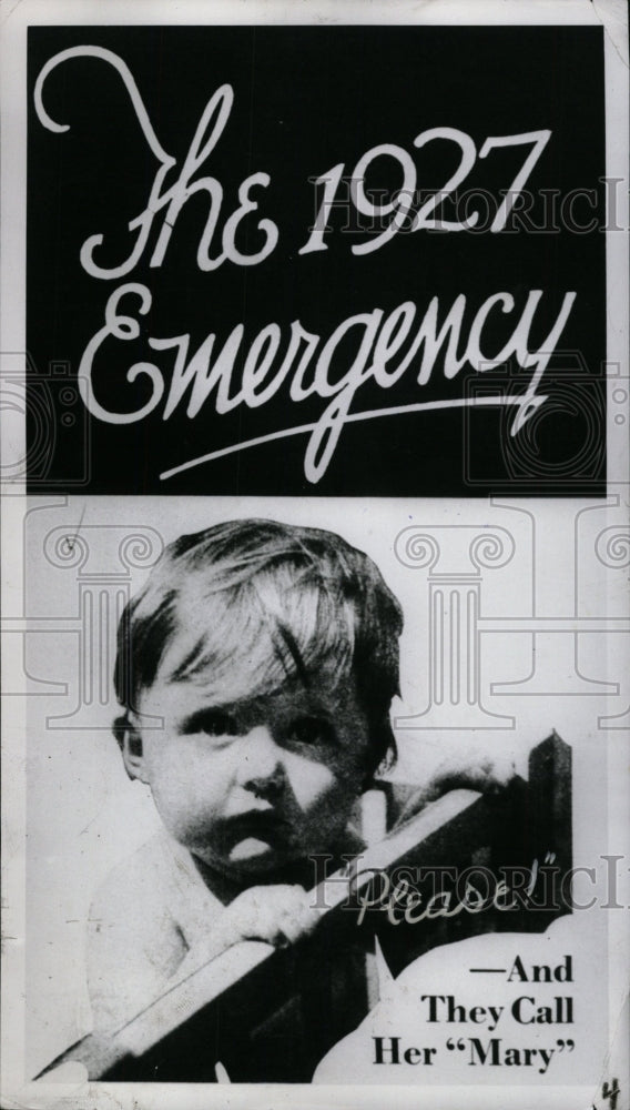 1953 Press Photo Poster 1927 Emergency Organistion Mary - RRW75387 - Historic Images