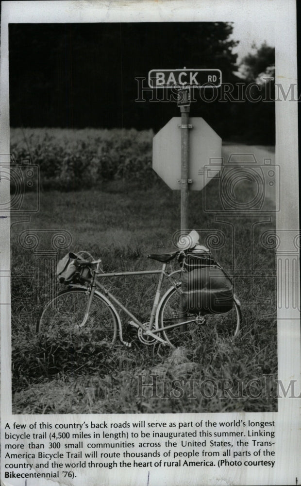 1977 Press Photo Trans America Longest Bicycle Trail - RRW75475 - Historic Images