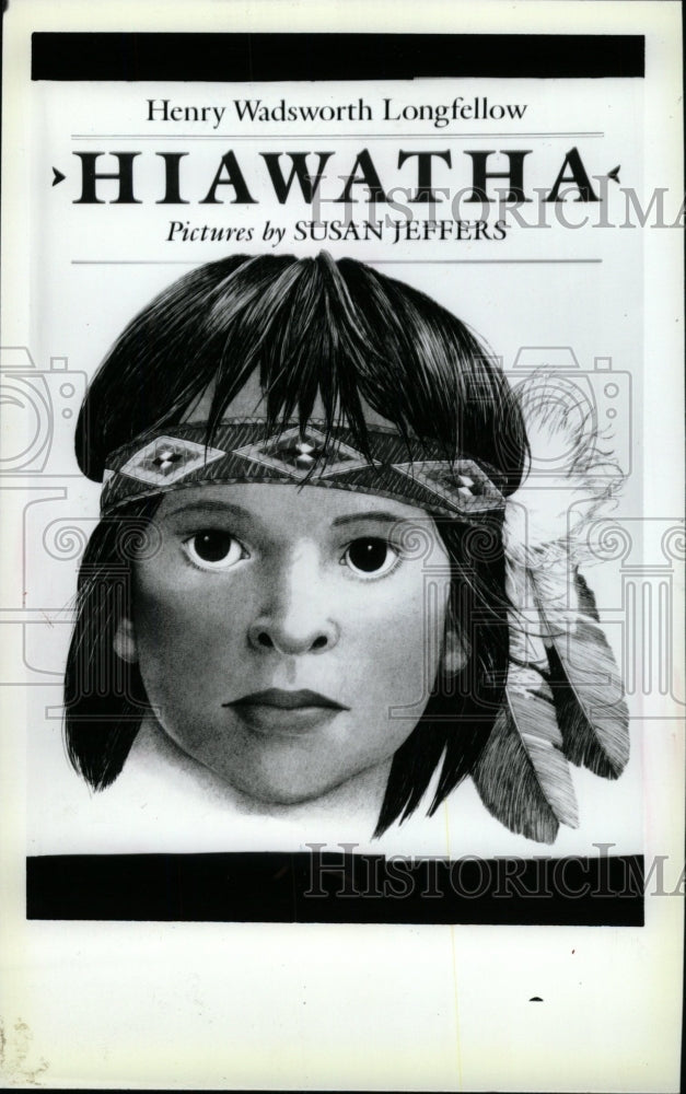 1983 Press Photo Susan Jeffers Cover Art Hiawatha - RRW75571 - Historic Images
