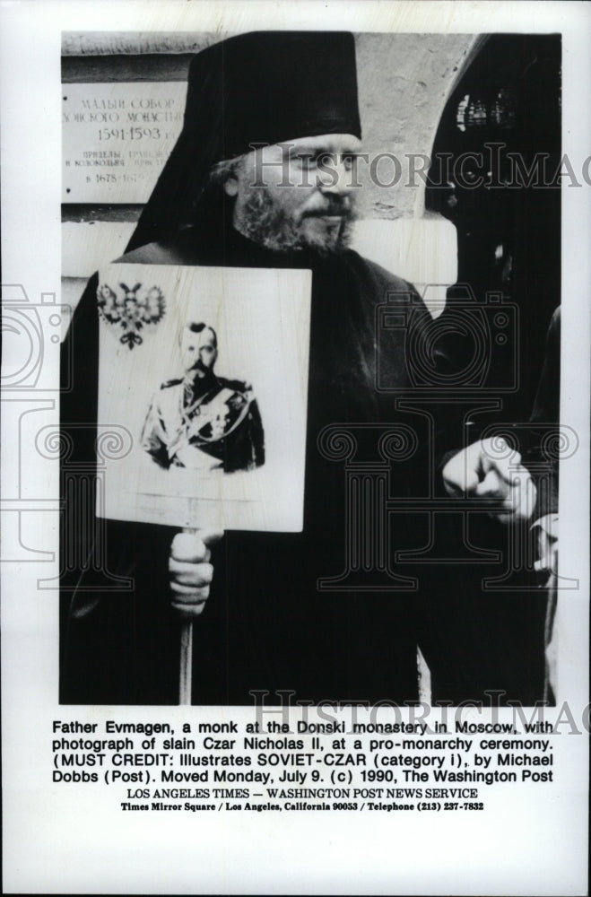 1990 Press Photo Father Evmagen Monk Donski Monastery - RRW75619 - Historic Images