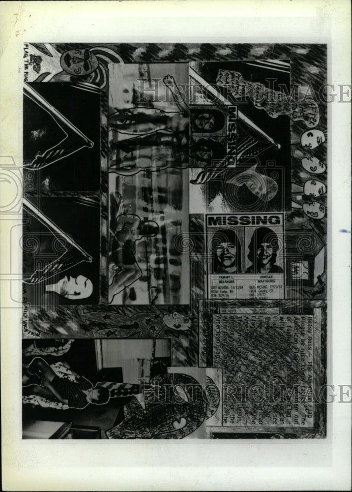 1987 Press Photo "I Pledge Illusion" part of Kim Mosley - RRW75919 - Historic Images