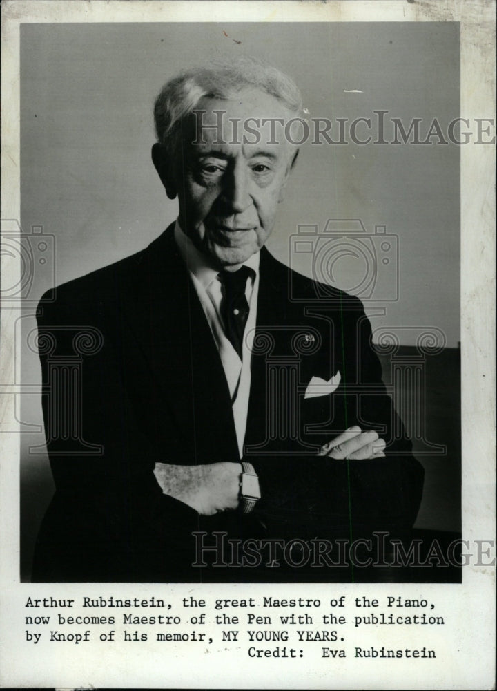 1973 Press Photo Musician Arthur Rubinstein - RRW76459 - Historic Images