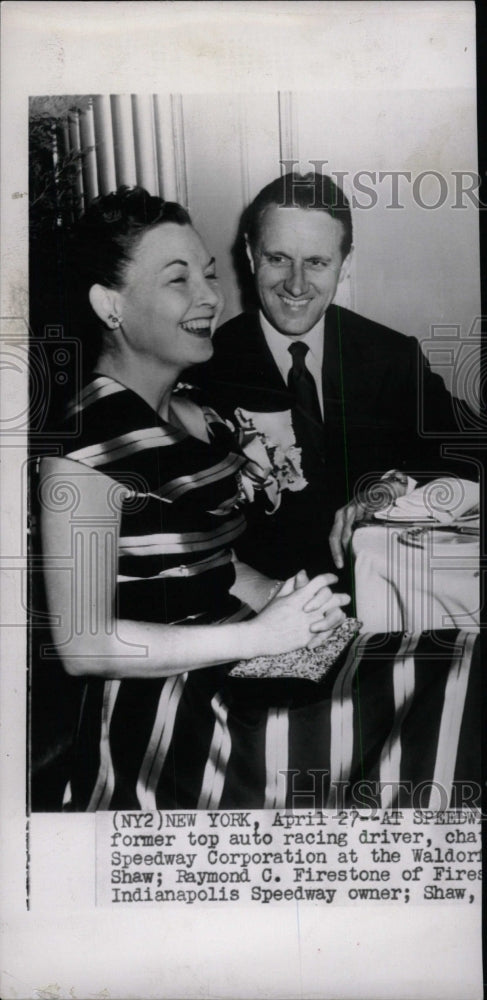 1953 Press Photo Racer Raymond Firestone and Wife - RRW76773 - Historic Images