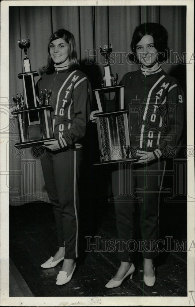 1968 Press Photo Mattoon Relays Winners Trophies - RRW76851 - Historic Images