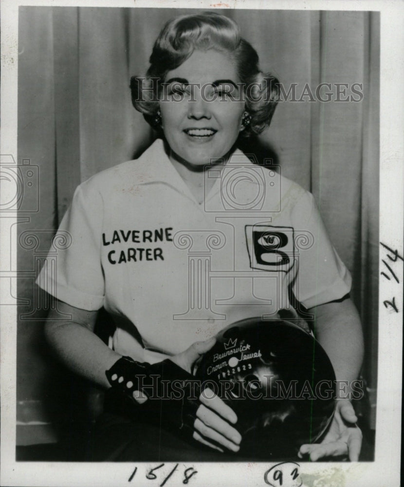 1962 Press Photo Bowler Laverne Carter - RRW76915 - Historic Images