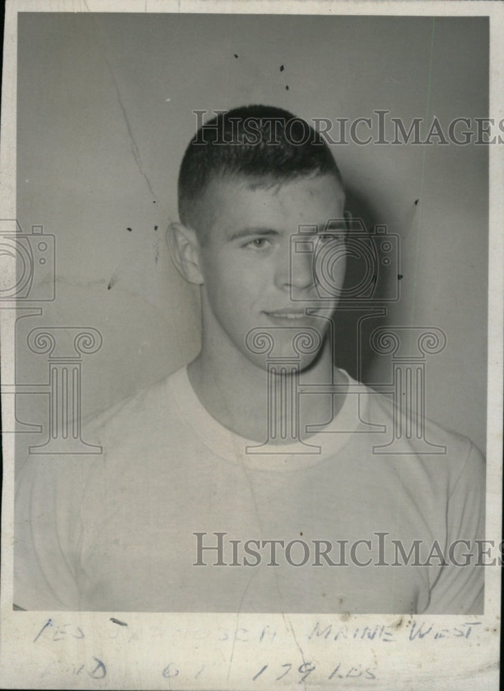 1963 Press Photo Les Jannusch Maine West HS Football - RRW76961 - Historic Images