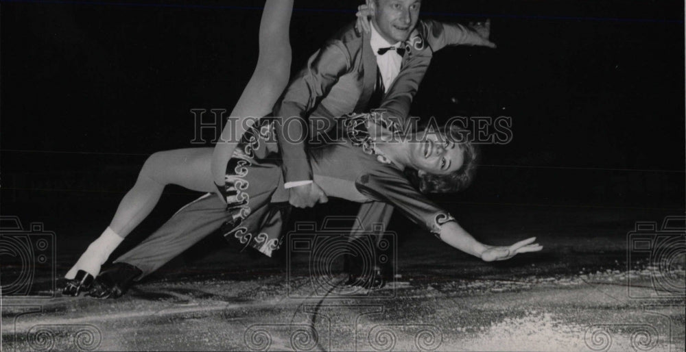 1964 Press Photo JeanPaul &amp; Christiane Guhel Ice Dancer - RRW77431 - Historic Images