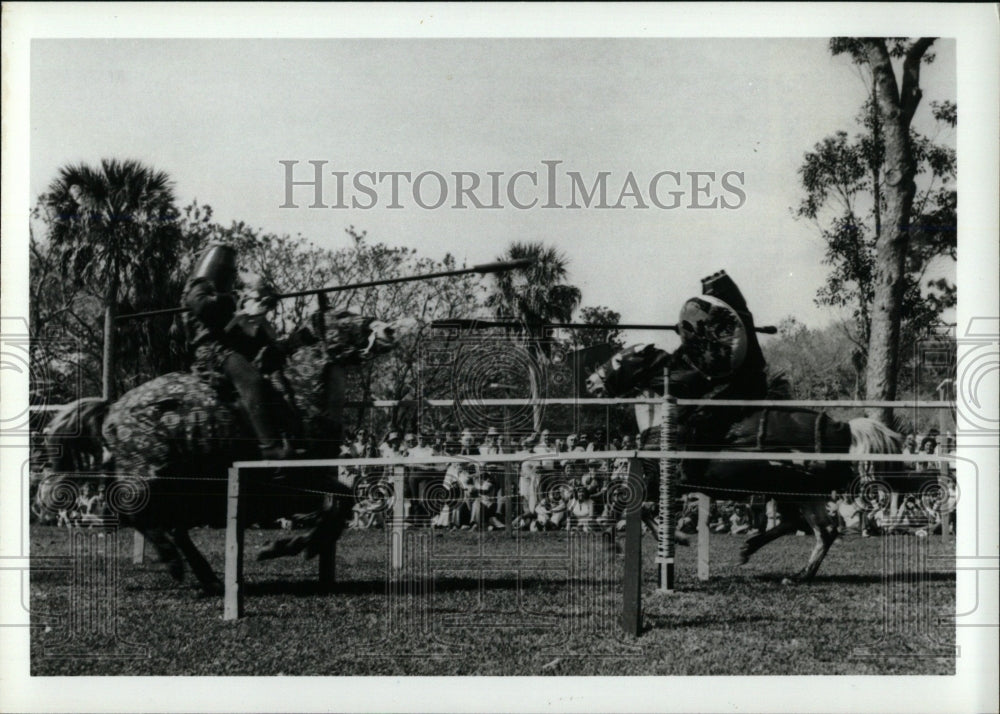 1982 Press Photo Medieval Fair Jousters Sarasota - RRW77517 - Historic Images