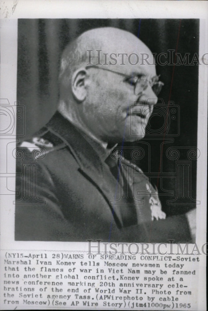 1965 Press Photo Soviet Marshall Ivan Konev Vict Nam - RRW79181 - Historic Images