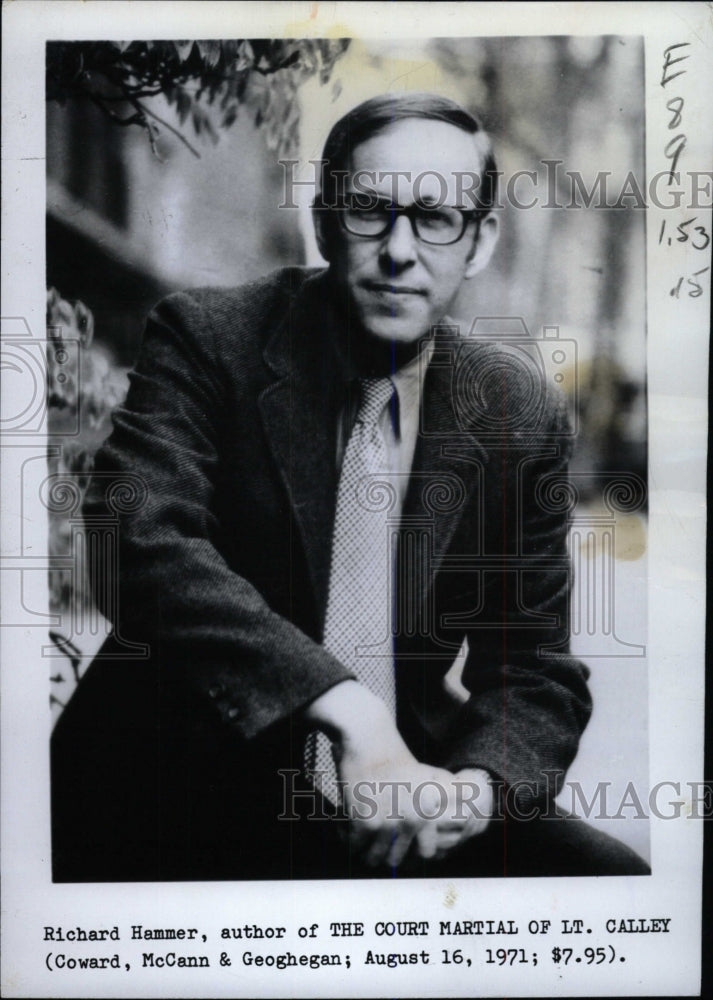 1971 Press Photo Author Richard Hammer - RRW79391 - Historic Images