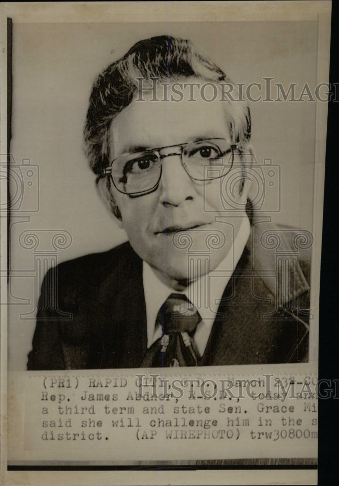 1976 Press Photo James Abdnor republican representative - RRW79621 - Historic Images