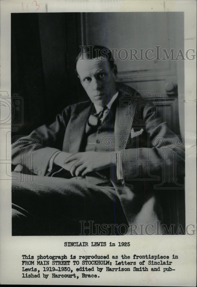 1952 Press Photo Sinclair Lewis American Novelist - RRW79893 - Historic Images