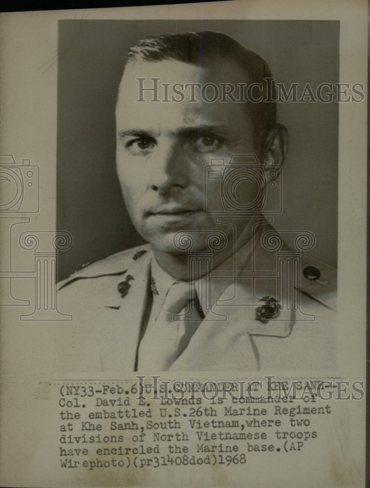 1968 Press Photo David Lownds embattled Sanh Commander - RRW79951 - Historic Images