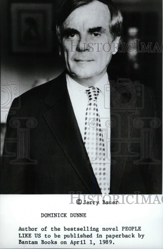 1989 Press Photo Dominick Dunne Anthor - RRW80013 - Historic Images