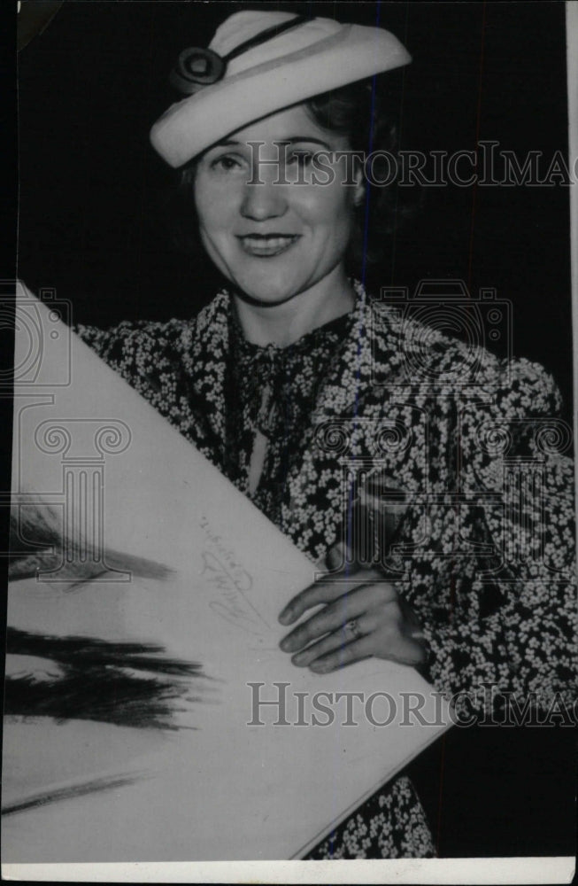 1936 Press Photo Mrs AB Happy Chandler Detroit Committe - RRW80265 - Historic Images