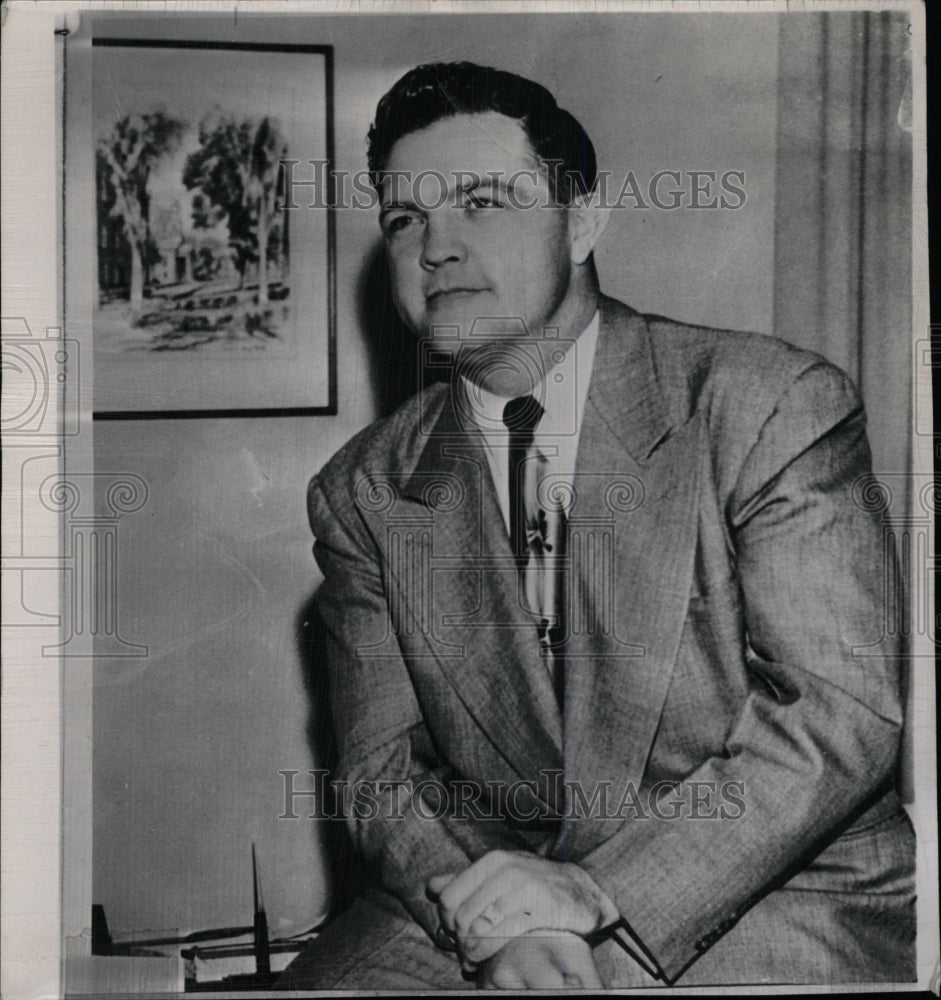 1952 Press Photo Colgate Coach Harold Lahar Pittsburgh - RRW80559 - Historic Images