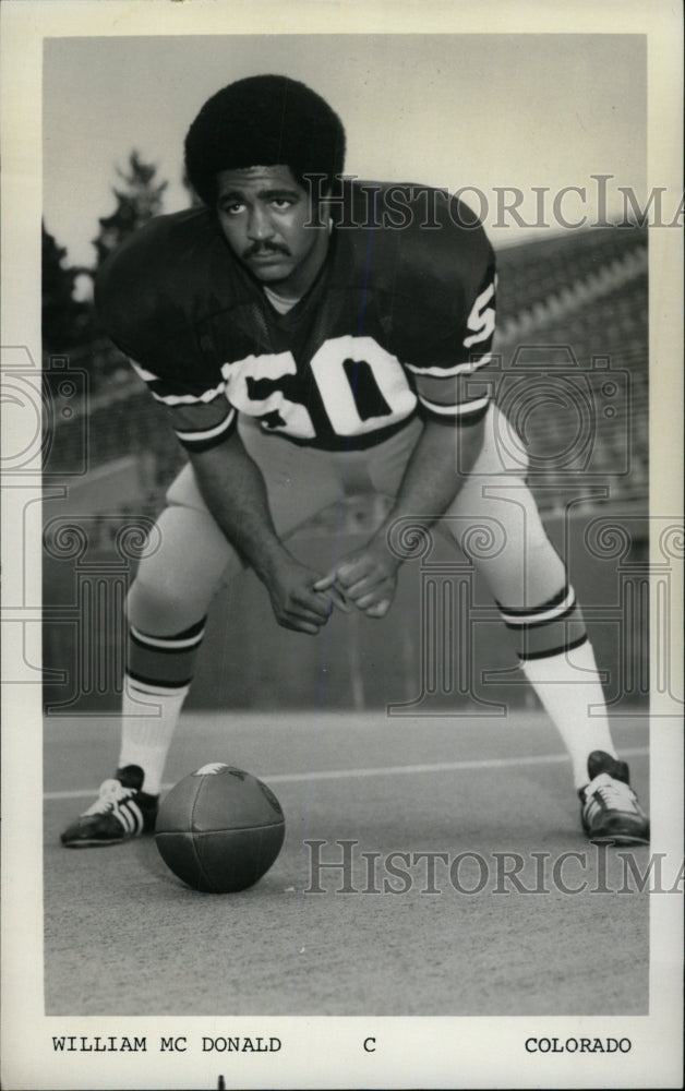 1974 Press Photo William McDonald Colorado football - RRW80657 - Historic Images