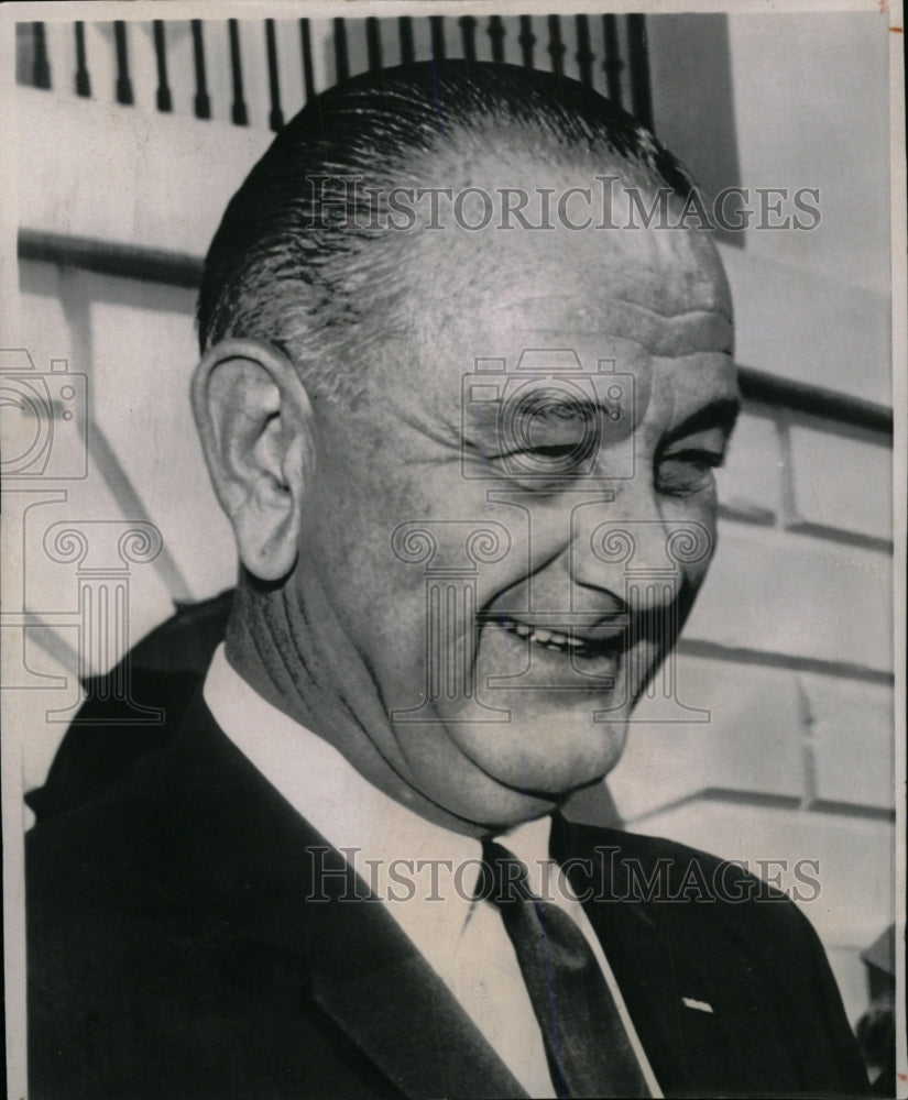 1964 Press Photo President Johnson convention speech - RRW80701 - Historic Images