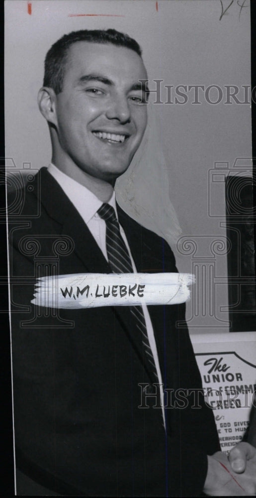 1962 Press Photo William M Luebke Jaycee Chapter Head - RRW80863 - Historic Images