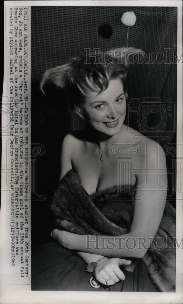 1960 Press Photo Fall Beauty Show Jo Ann Wade Hollywood - RRW81959 - Historic Images