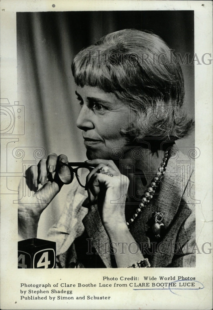 1971 Press Photo Clare Boothe Luce Luce Stephen Shadegg - RRW82191 - Historic Images