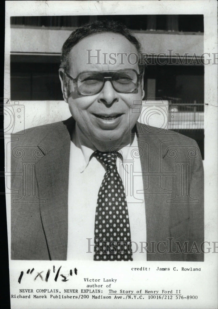 1981 Press Photo Victor Lasky Columnist Author - RRW82317 - Historic Images