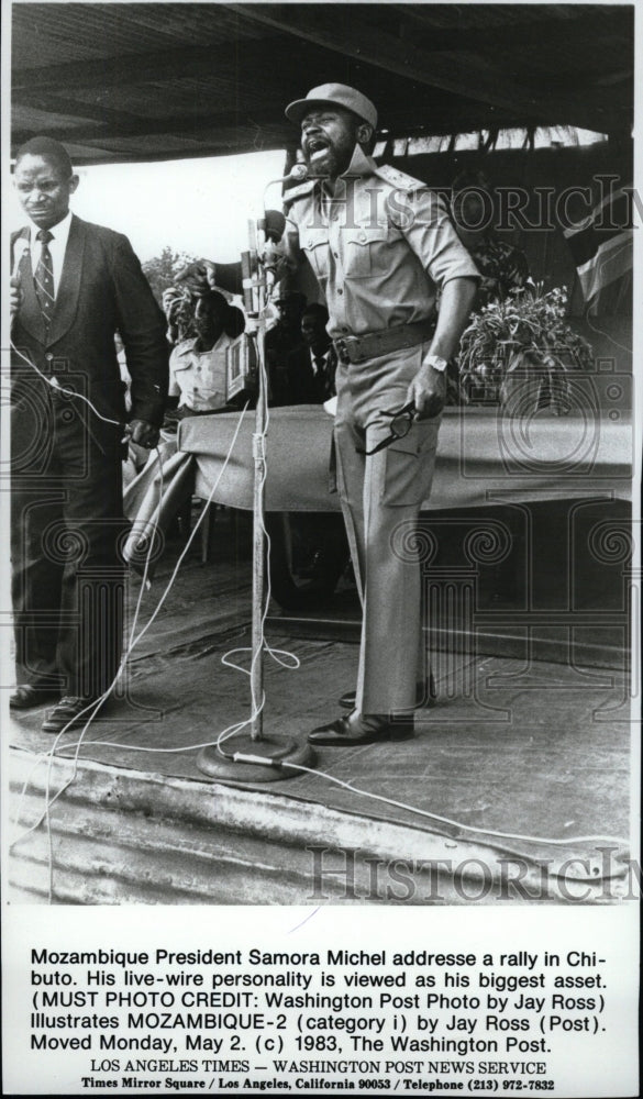 1983 Press Photo Chibuto Samora Michel Mozambique Wire - RRW82387 - Historic Images