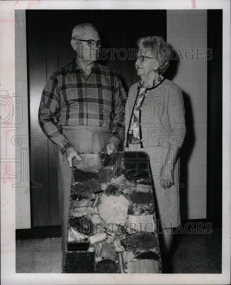 1968 Press Photo Rock Manatee County Fair Exhibit Table - RRW82503 - Historic Images