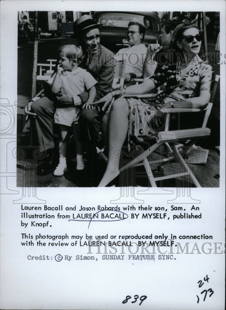 1979 Press Photo Lauren Bacall Jason Robards Knopf - RRW82635 - Historic Images