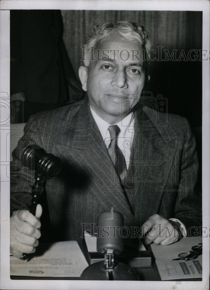 1951 Press Photo Sir Bengegal Rau UN security council - RRW82865 - Historic Images
