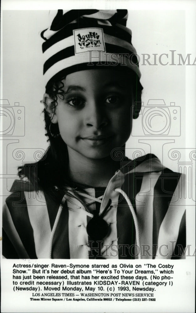 1993 Press Photo Raven Symone Actress Singer Dancer - RRW82867 - Historic Images