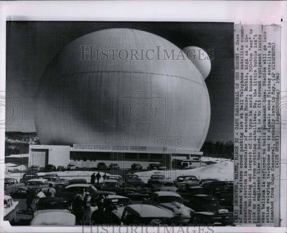 1962 Press Photo Bell Telephone satellite station Maine - RRW83227 - Historic Images
