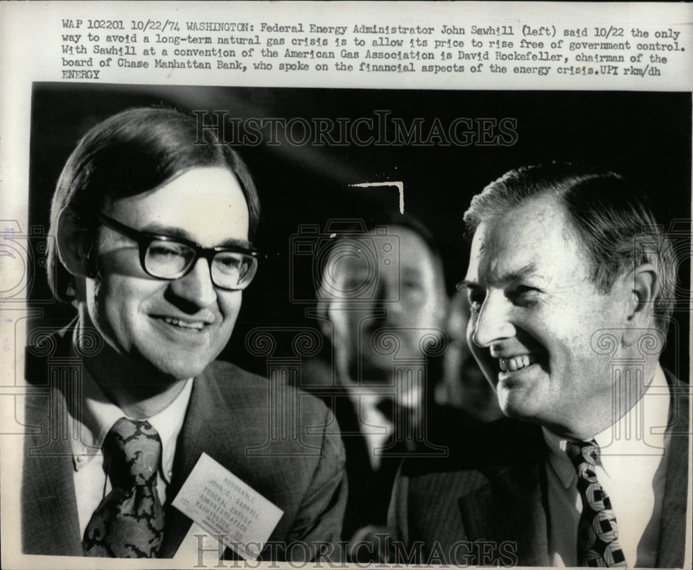 1974 Press Photo John Sawhill Federal Energy CEO - RRW83257 - Historic Images