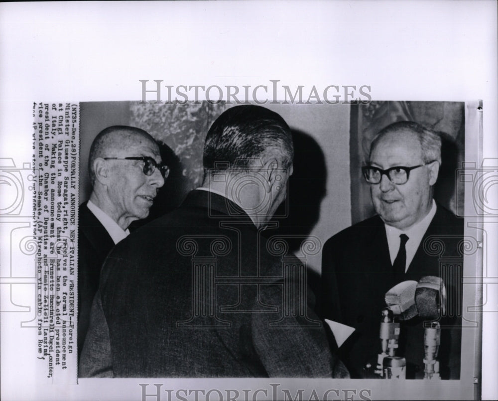 1964 Press Photo Foreign Minister Giuseppe Saragat - RRW83357 - Historic Images