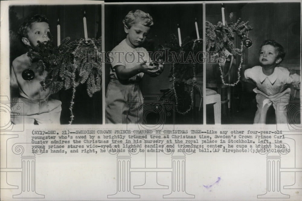 Press Photo Swden&#39;s Crown Prince Carl Gustav 4 yr old - RRW83499 - Historic Images