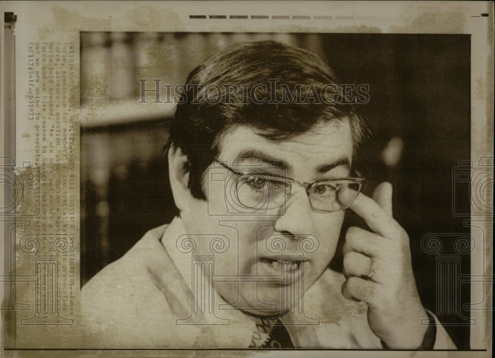 1973 Press Photo JAMES S. DOYLE AMERICAN JOURNALIST - RRW83685 - Historic Images