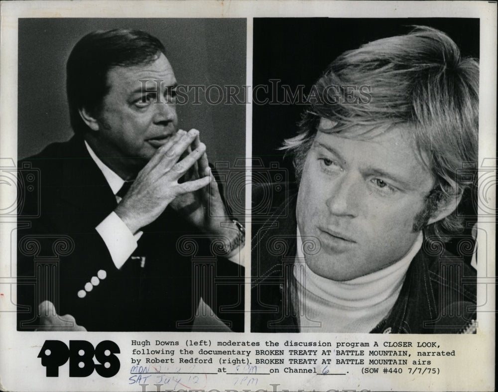 1975 Press Photo HUGH DOWNS AMERICAN BROADCASTER - RRW83723 - Historic Images