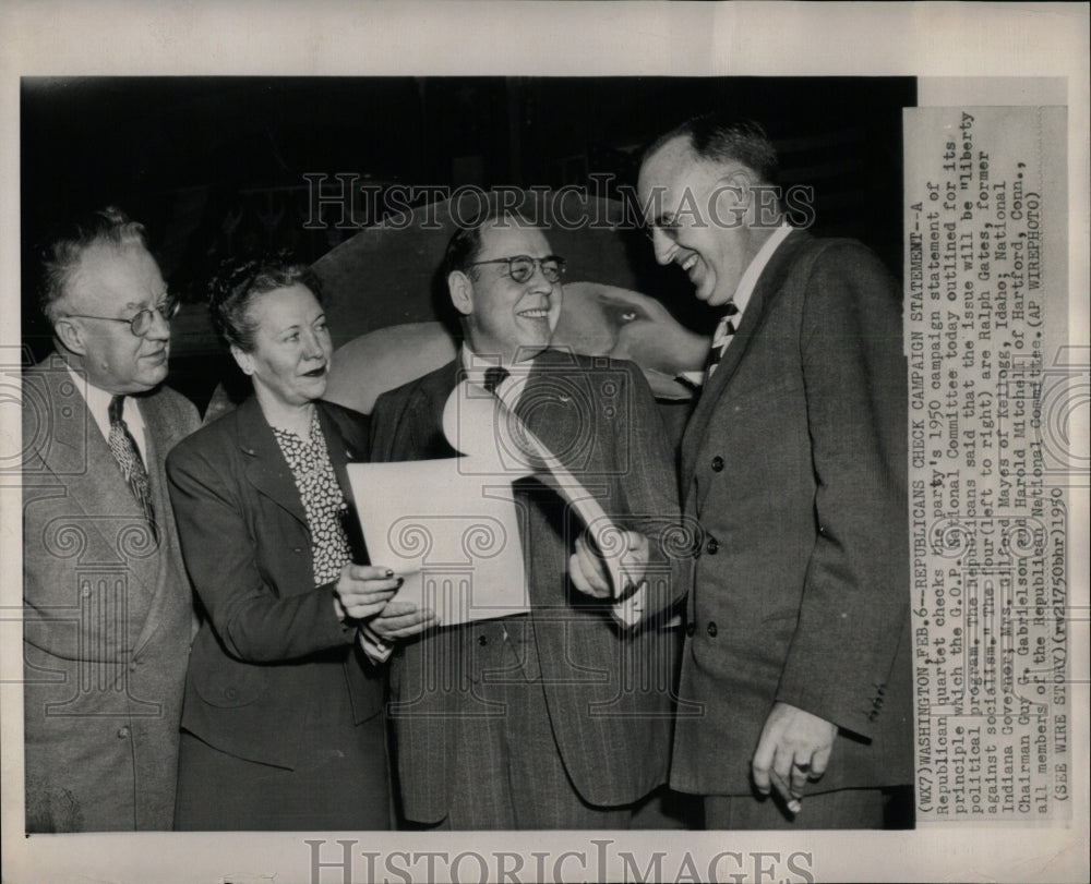 1950 Press Photo Republican Quartet - RRW83773 - Historic Images