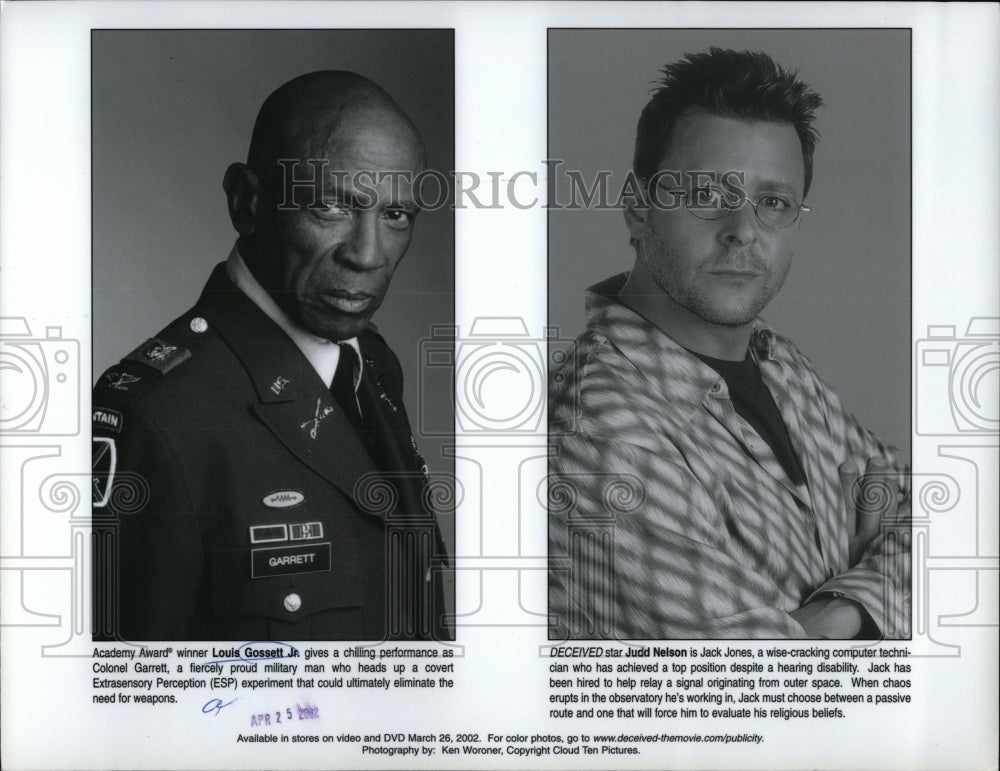 2002 Press Photo Actor Louis Gossett Jr. &amp; Judd Nelson - RRW83793 - Historic Images