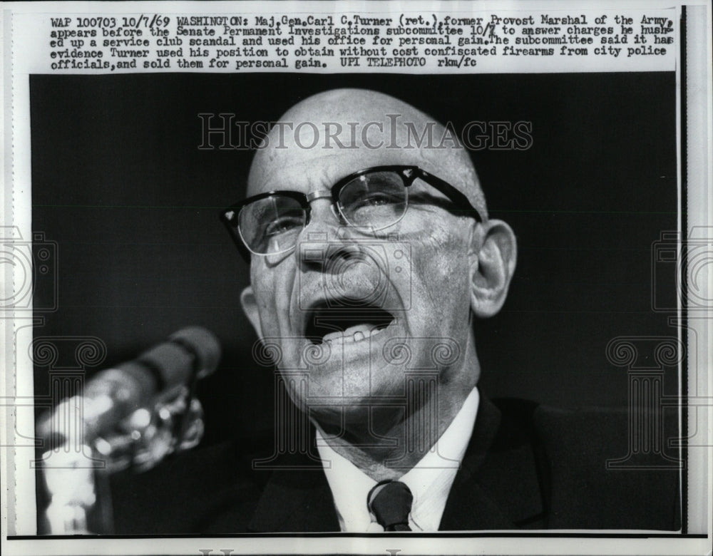 1969 Press Photo Carl Turner Provost Marshal Army Senat - RRW83893 - Historic Images